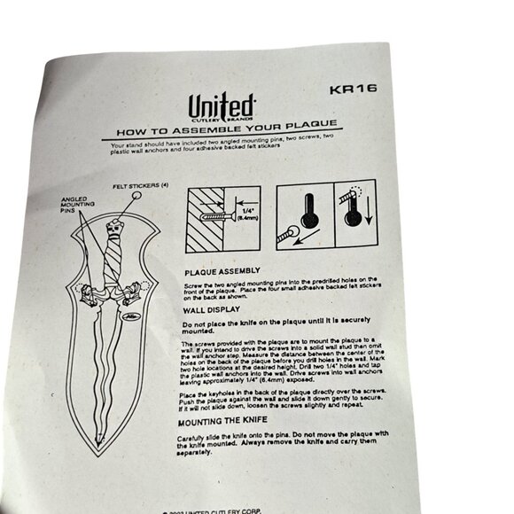 RARE Retired KIT RAE KR0016 The Talisman Kris Blade / Dagger & Wall Plaque - Picture 11 of 13